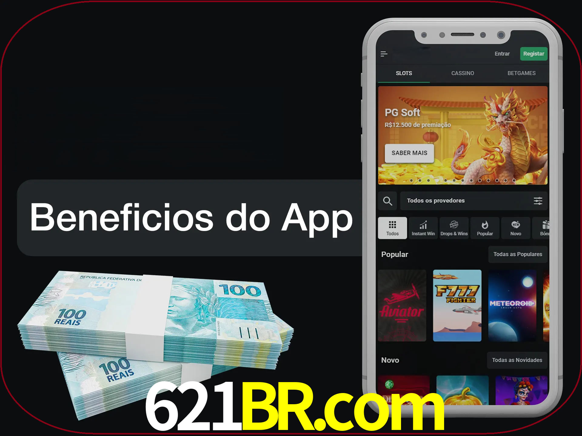 Obtenha todos os benefícios usando o aplicativo.